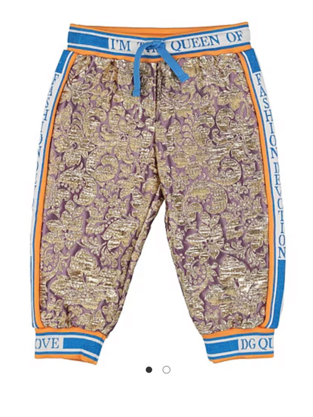 Dolce & Gabbana Purple, Gold & Blue Brocade Track Pants